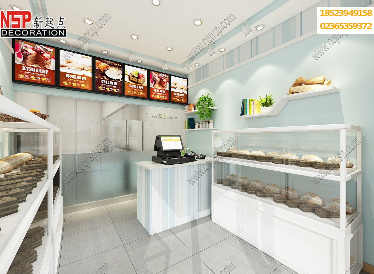 重庆麦田坊蛋糕店设计装修